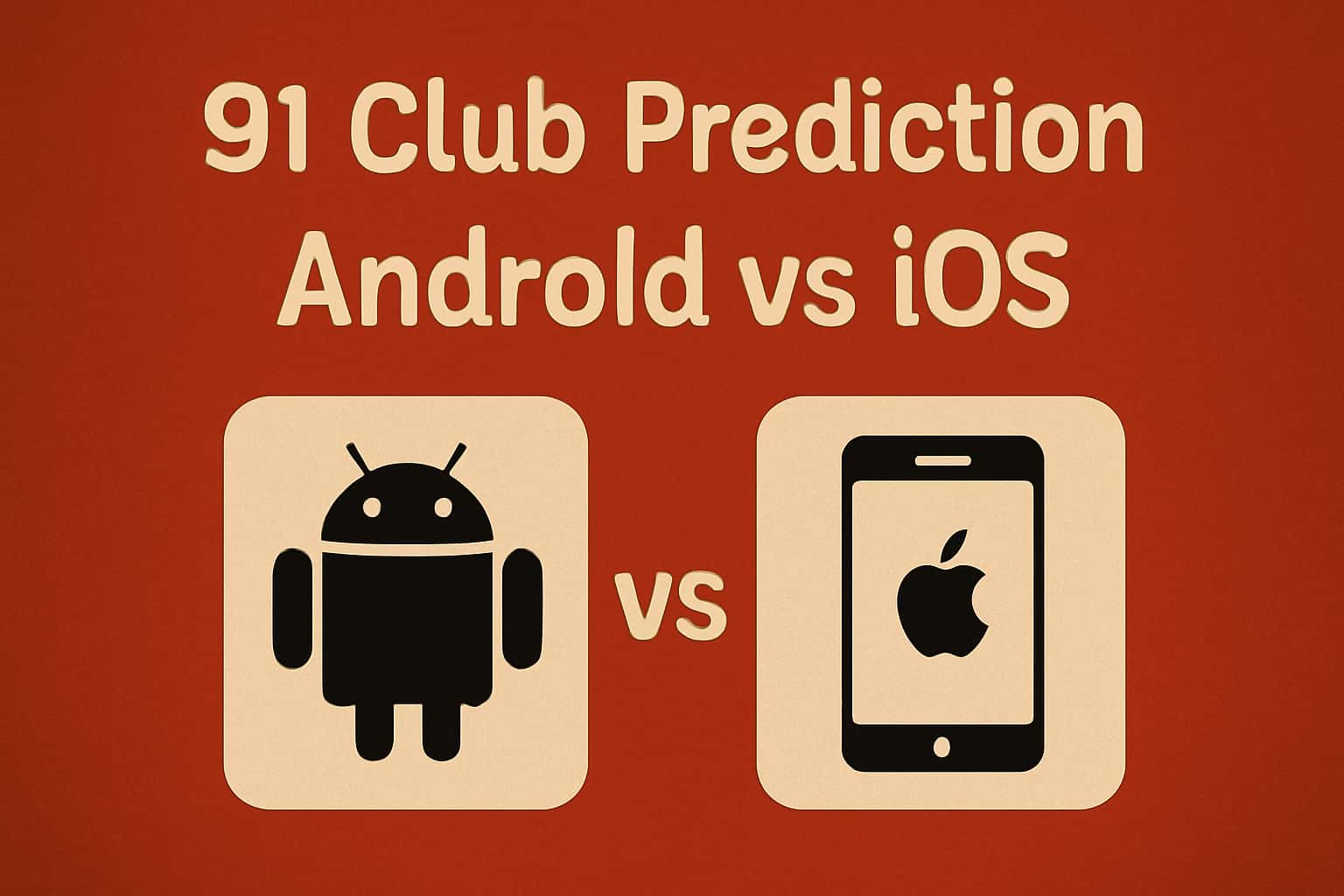 Informational scene about 91 Club Prediction app on Android and iOS.