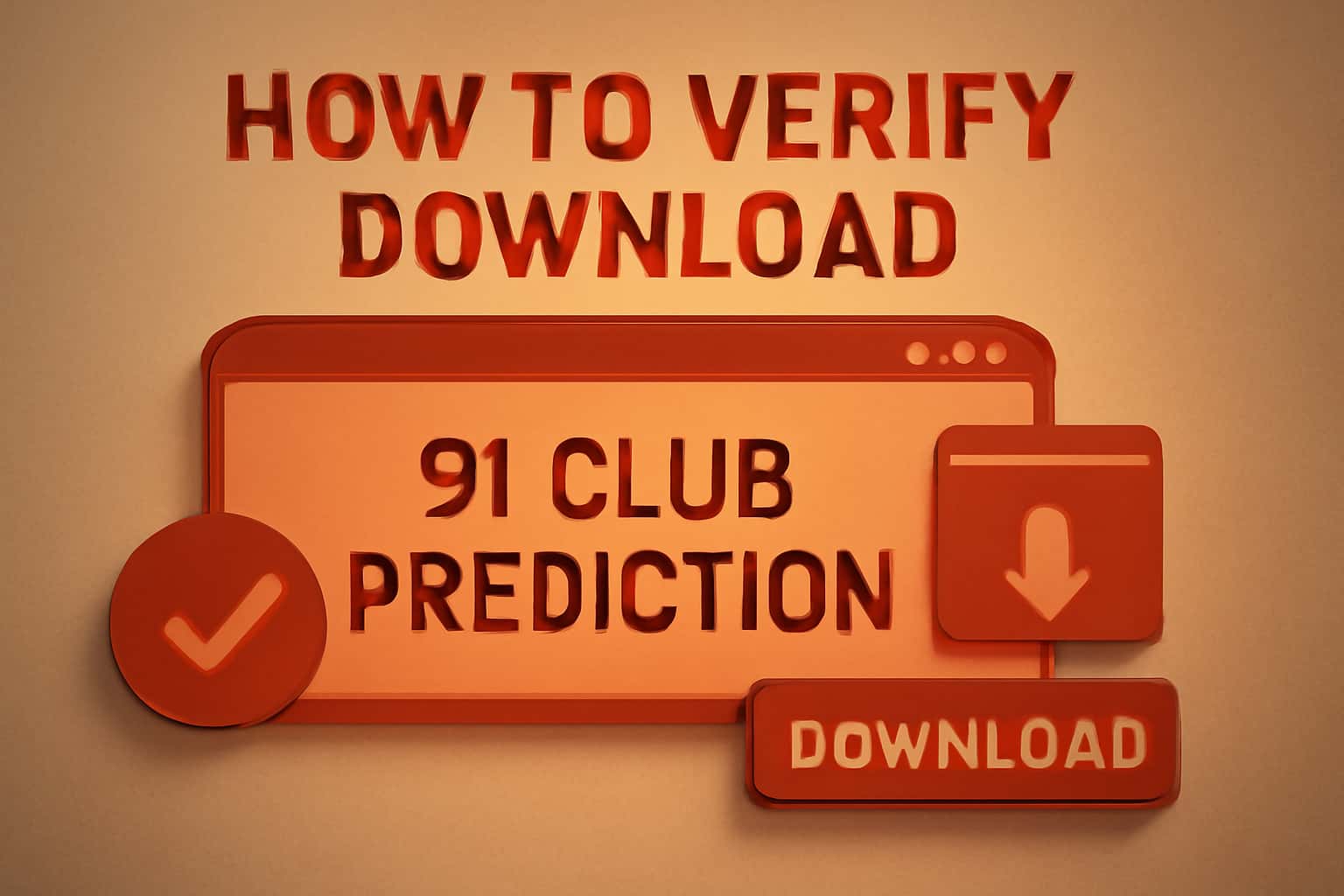 A neutral informational graphic representing how to verify the download of the 91 Club Prediction app, emphasizing security and accuracy.