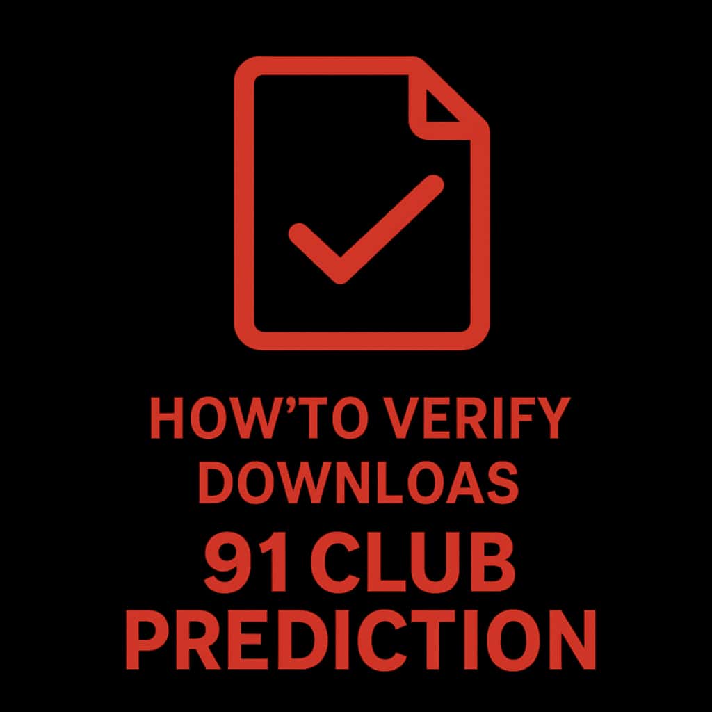 An icon representing the process of verifying the download of the 91 Club Prediction app.