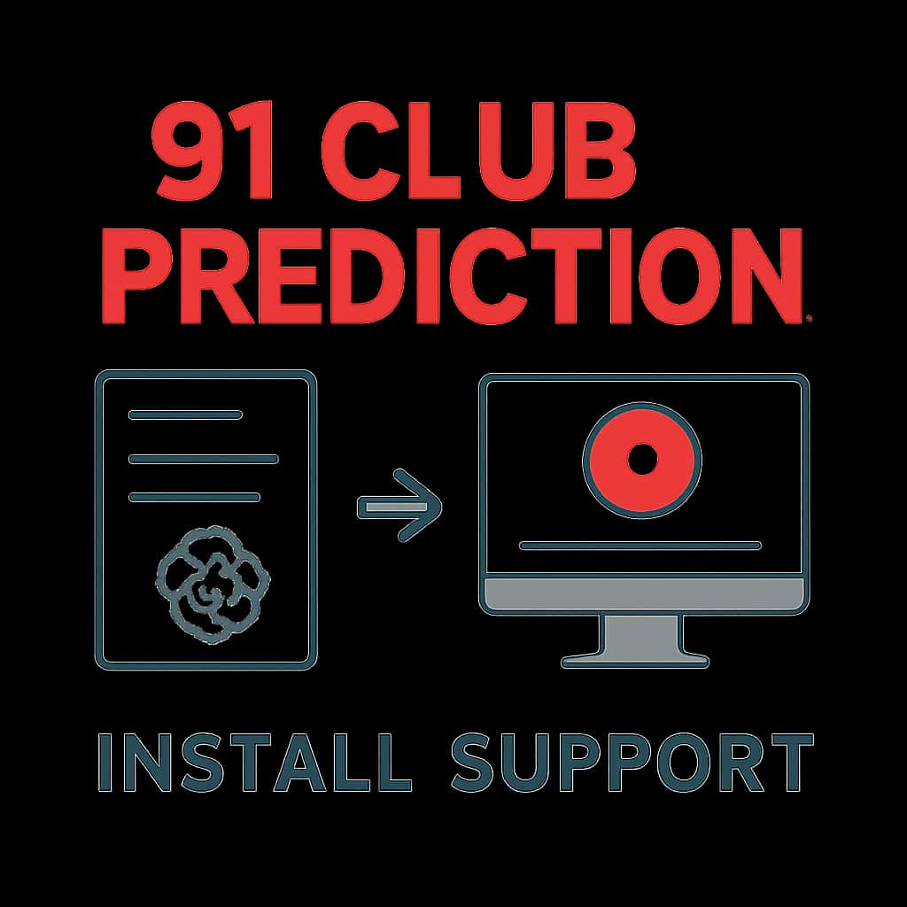 Illustration of the installation steps for the 91 Club Prediction app.