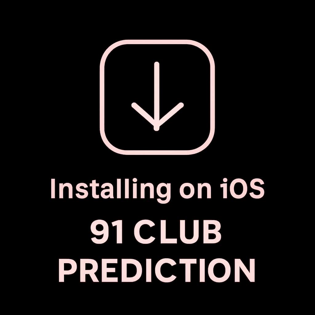 Icon representing the installation guide for 91 Club Prediction on iOS